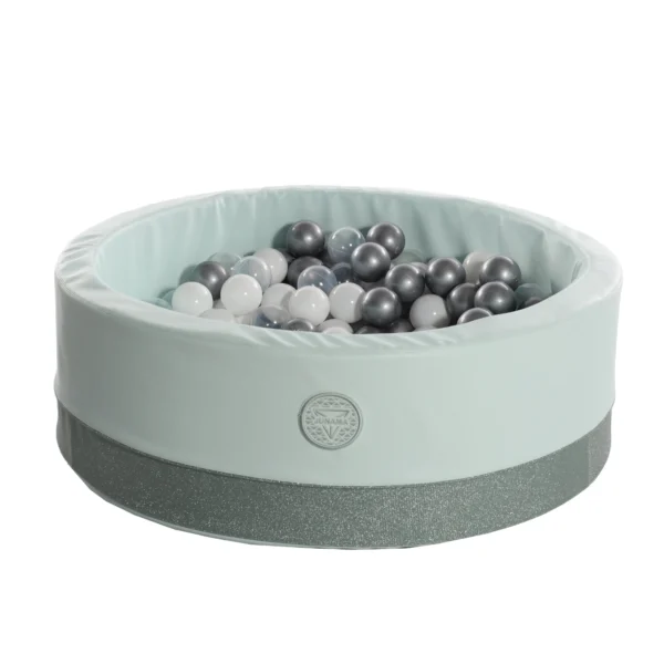 Suhi bazen z žogicami Hand Craft Glitter, mint