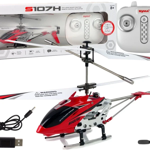 Daljinsko voden helikopter SYMA S107H 2,4 GHz, rdeč