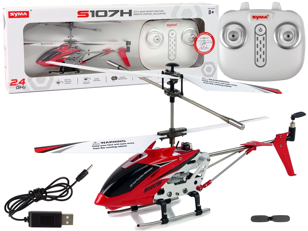 Daljinsko voden helikopter SYMA S107H 2,4 GHz, rdeč Daljinsko voden helikopter SYMA S107H 2,4 GHz, rdeč - slika 1