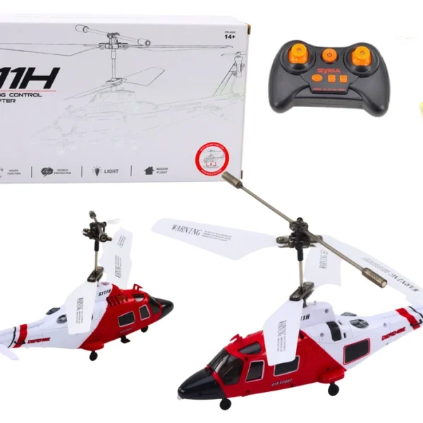 Daljinsko voden helikopter SYMA S111H z žiroskopsko stabilizacijo GYRO, rdeč